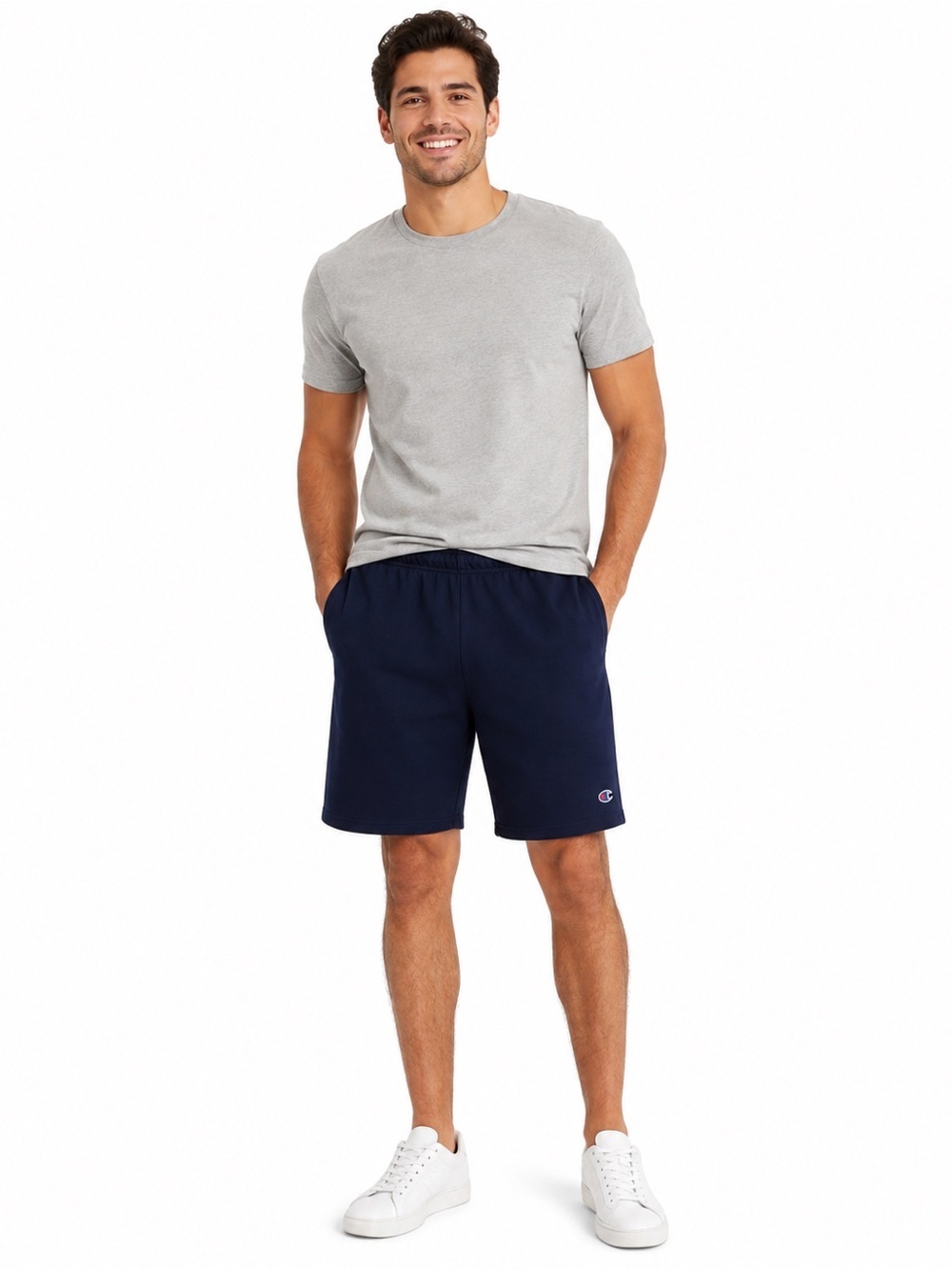 Champion Men’s French Terry Sweat Shorts XXL Navy Blue